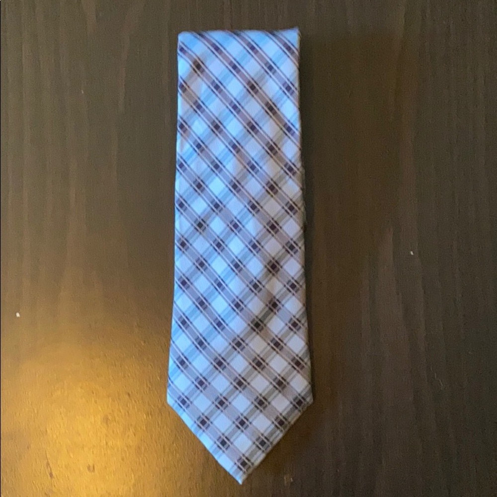 $10 Ties: Jones New York Light Blue Plaid Tie